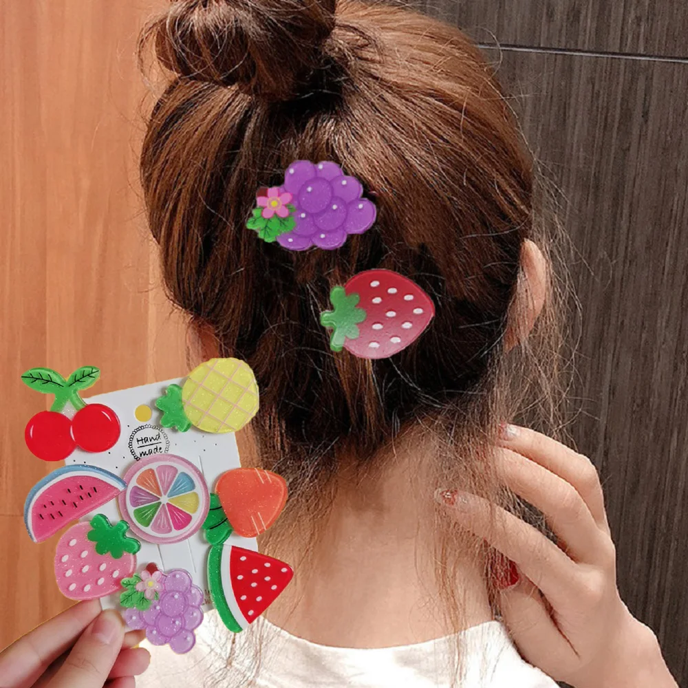 2 шт./компл. заколка для волос в виде клубники ананаса моркови| |