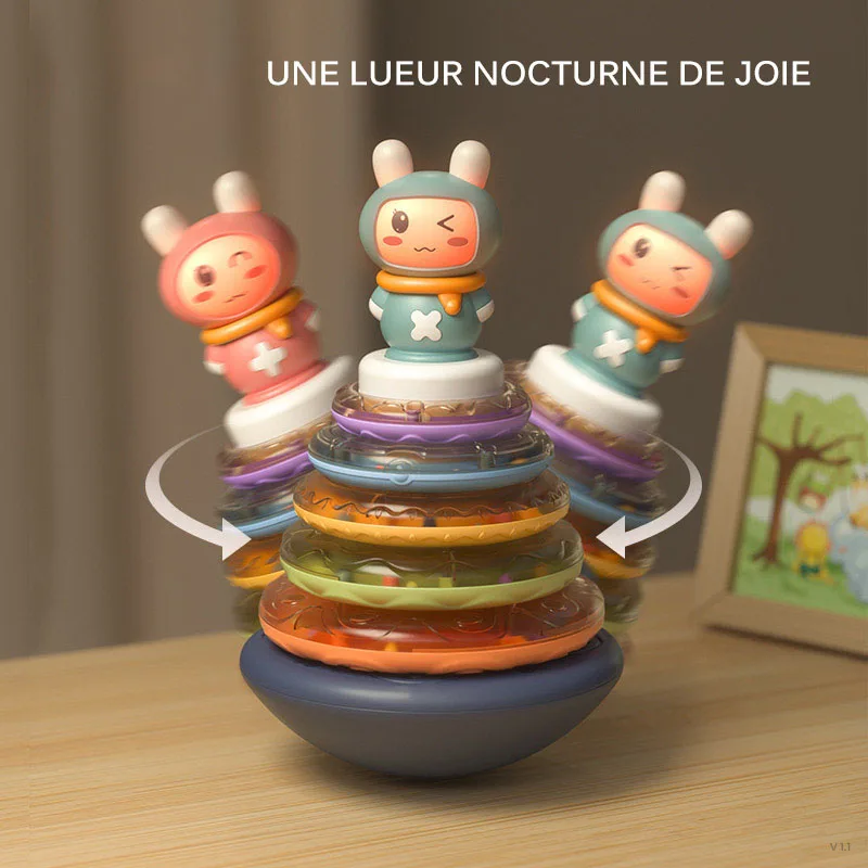 

Multifunctional Circle Stacking Rings Toy Baby Rainbow Tower Music Toys Children Tumblers Five music modes