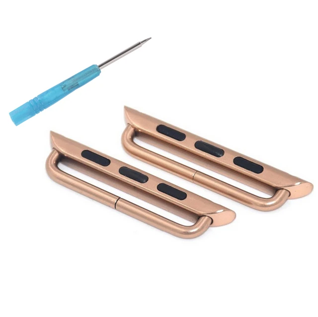 Rose gold with tool Для Apple Watch Series 4 3 2 1 адаптер 38 мм 42 мм iwatch band 44 мм 40 мм адаптер Аксессуары бесплатный инструмент - Цвет ремешка: Rose gold with tool