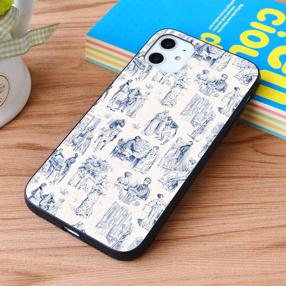 

For iPhone Pride and Prejudice Toile Soft TPU border Apple iPhone Case
