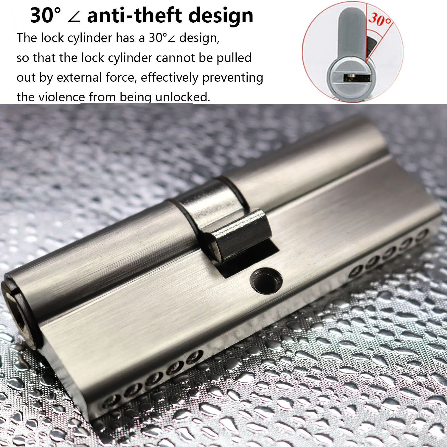 Блокировочный цилиндр для дверей с 10 ключами из сплава европейского и