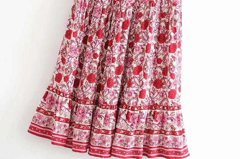 Винтажные шикарные летние хиппи женские с цветочным принтом и кисточкой пляжные