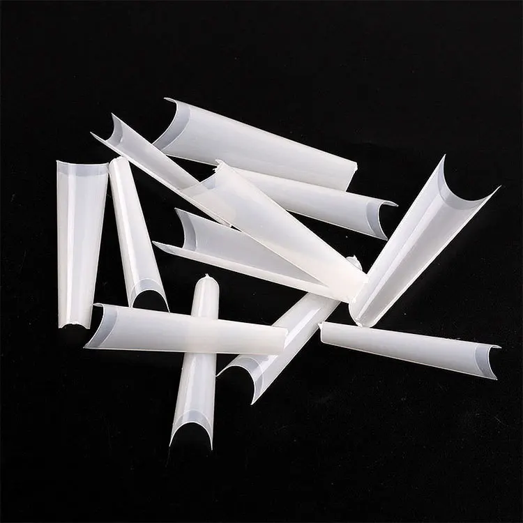 

New 120pcs/bag Ballerina Nails 38MM Length Long French Half Cover Nail Tips French Fake Nail Artificial Nail Art Acrylic Tool