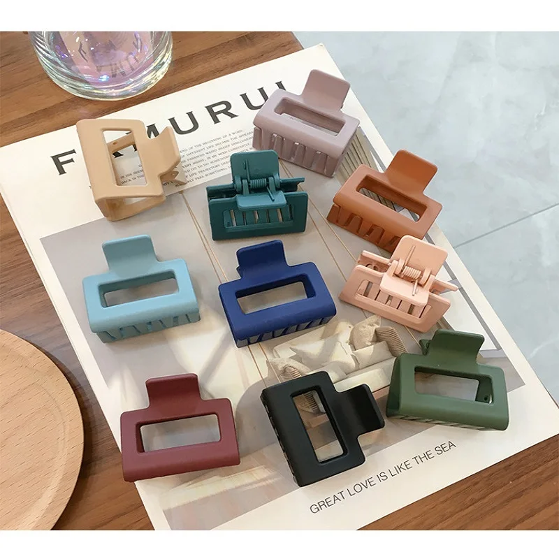 

The New Fashion Macaron Hairpin Frosted Temperament Hairpin Handmade Geometrical Clip Ladies Jewelry