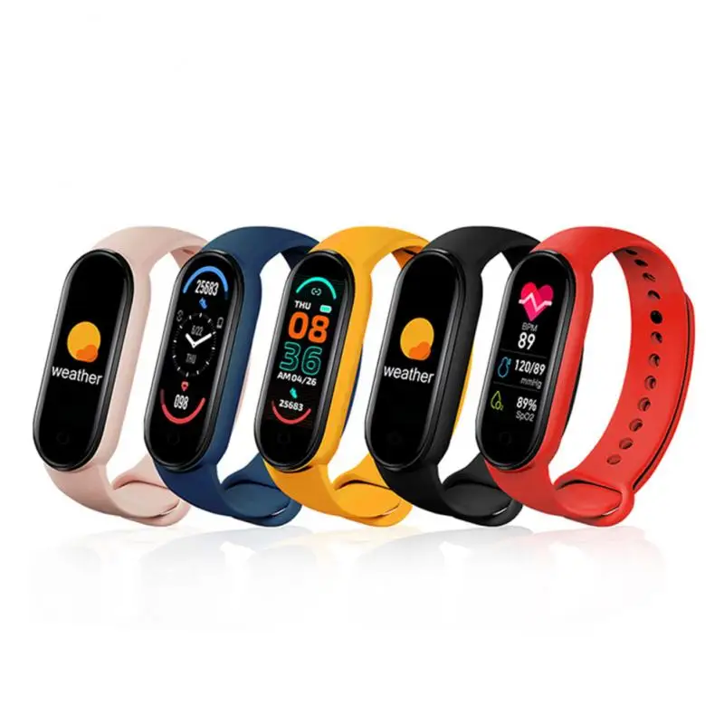 M6 Smart Band Men Women Fitness Watch Heart Rate Blood Pressure Sleep Monitor Pedometer Bluetooth Bracelet for IOS Android | Спорт и