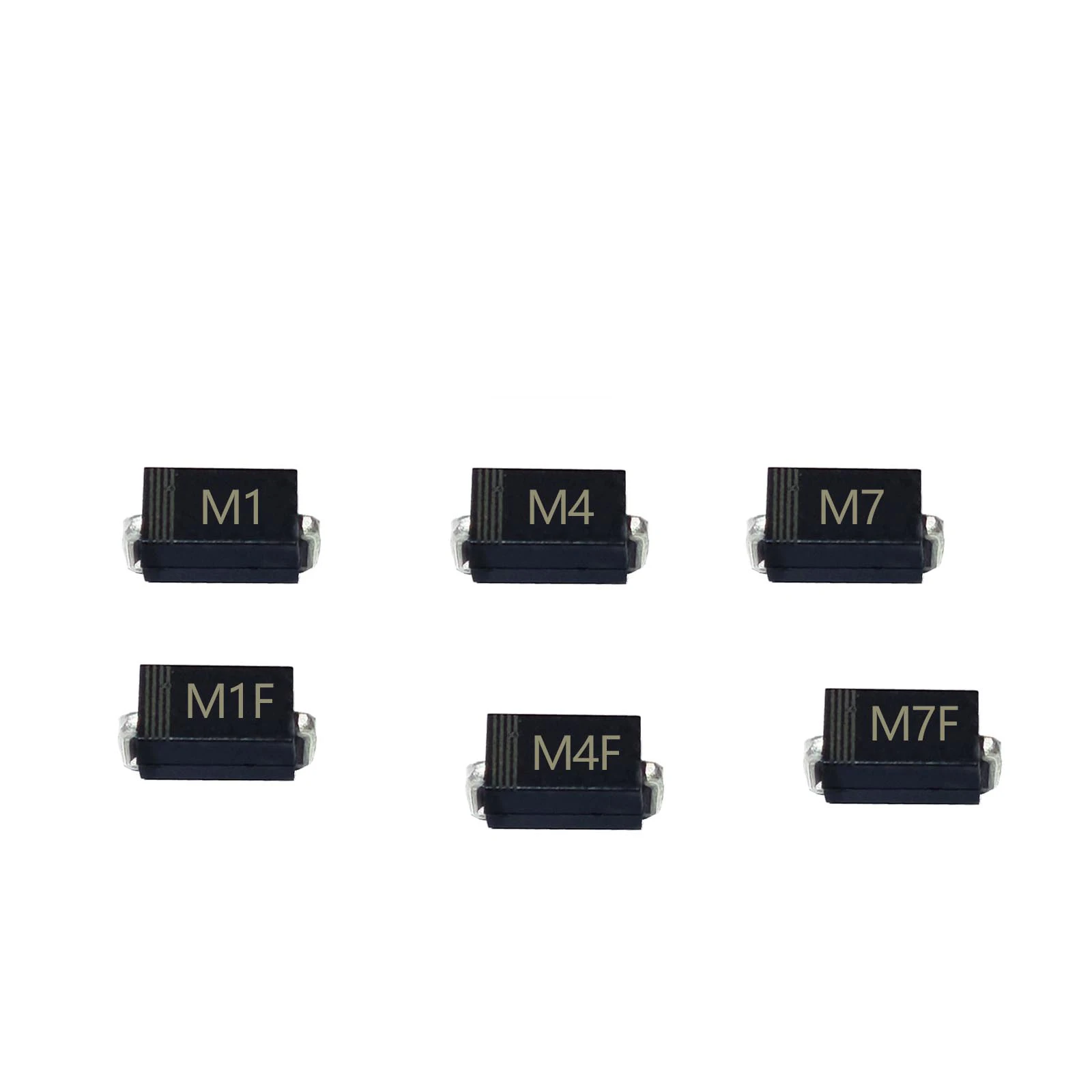 Набор диодов SMD 7 видов * 10 шт. = 70 шт./лот/M1 (1N4001) / M4 (1N4004) / M7 (1N4007)/ SS14 US1M RS1M SS34