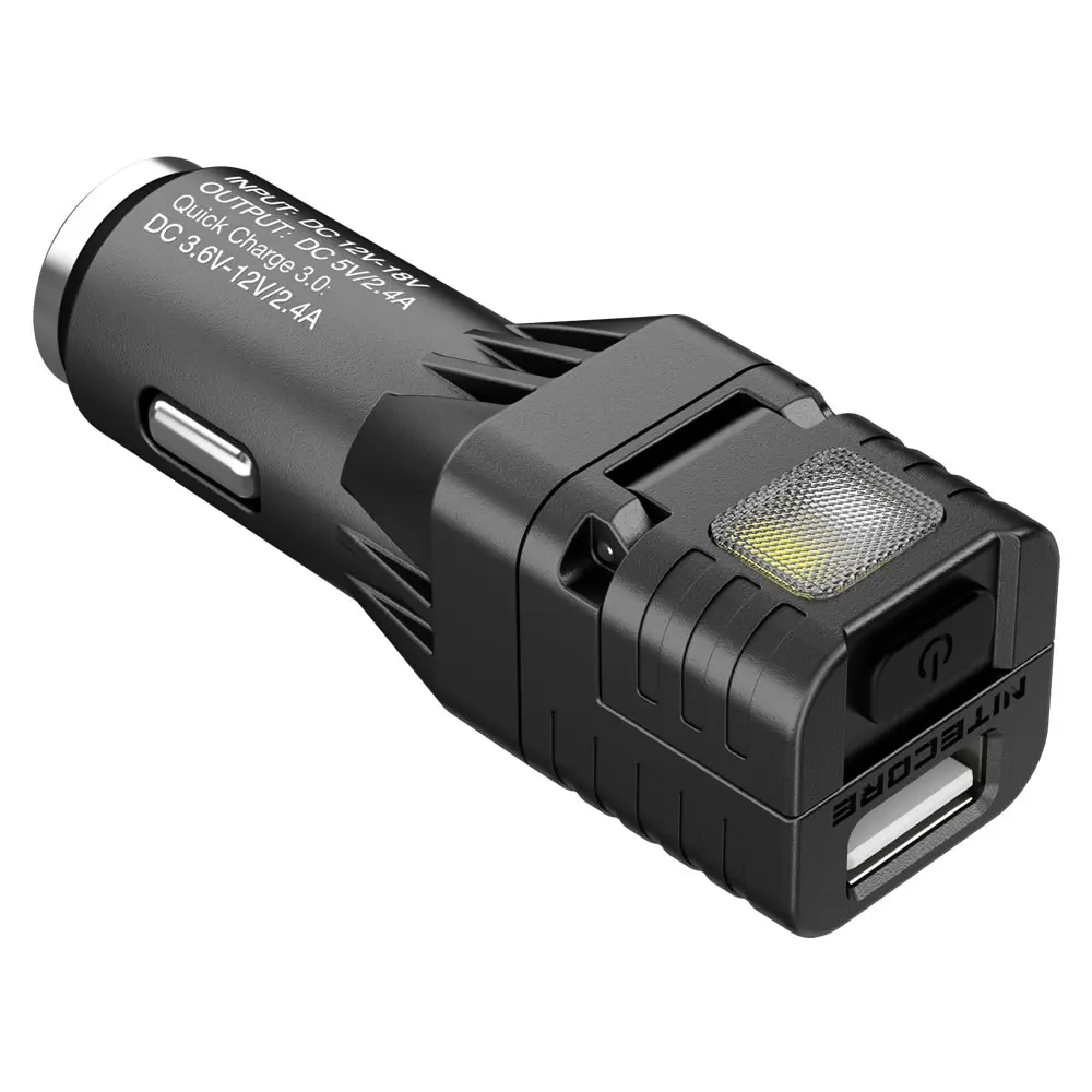 NITECORE VCL10 Многофункциональный гаджет для транспортного средства QC 3,0 Автомобильное зарядное устройство стеклянный выключатель аварийное Предупреждение освещение резервная лампа в автомобиле