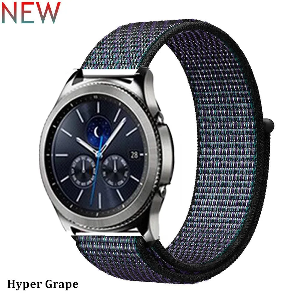 hyper grape 33 Ремешок 20 мм/22 мм для gear s3 Frontier samsung Galaxy watch Active2 ремешок для huawei Watch GT 2 46 мм 42 мм аксессуары для браслетов correa - Цвет ремешка: hyper grape 33
