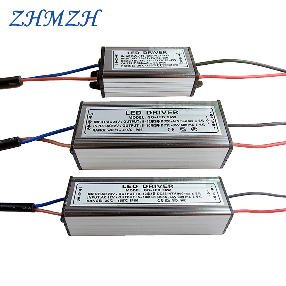 

10w 20w 30w 50w Low Voltage LED Driver Waterproof Boost Power Supply For Outdoor Flood Light AC/DC12V 24V 260mA 580mA