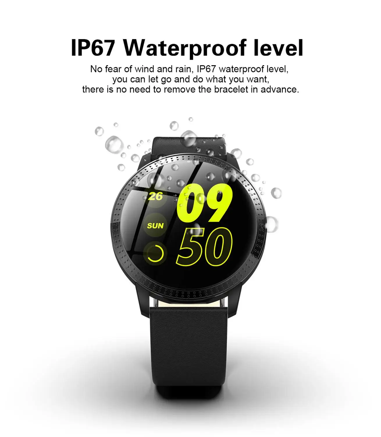 Новые женские Смарт часы IP67 водонепроницаемые с закаленным стеклом фитнес