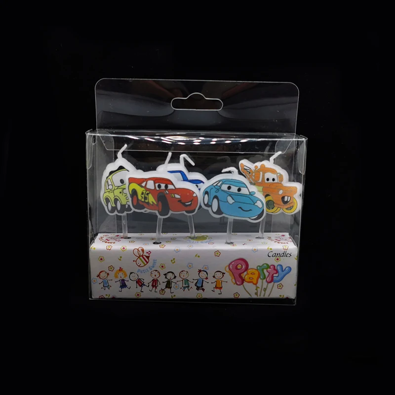 Автомобиль со смайликом подарок на день рождения свеча мультяшное украшение для