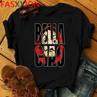 Casa Papel Money Heist House Paper Bella Ciao shirt female japanese streetwear graphic tees women grunge clothes