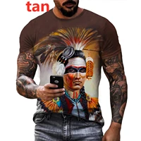 2021 colorful native pattern 3d printed t shirt unisex casual indian culture o neck graphic tee