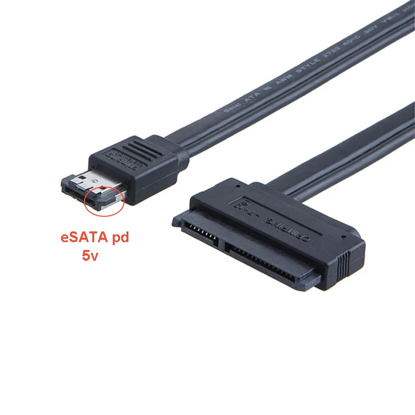 1m Dual Power Esata Usb 5v Combo To 22pin Sata Usb Hard Disk Cable Accessories,2.5 "SSD HDD Hard Drive Adapter Cable