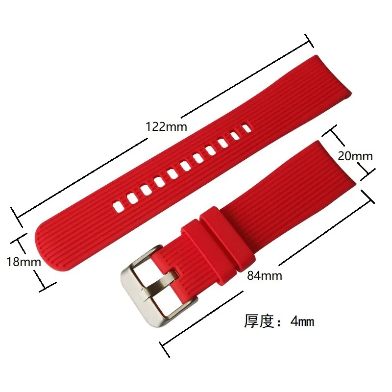 

For Samsung Galaxy 42mm Active Gear S2 classic Sport 20mm silicone watch bracelet Band for Huami Amazfit Bip GTR 42 wrist strap