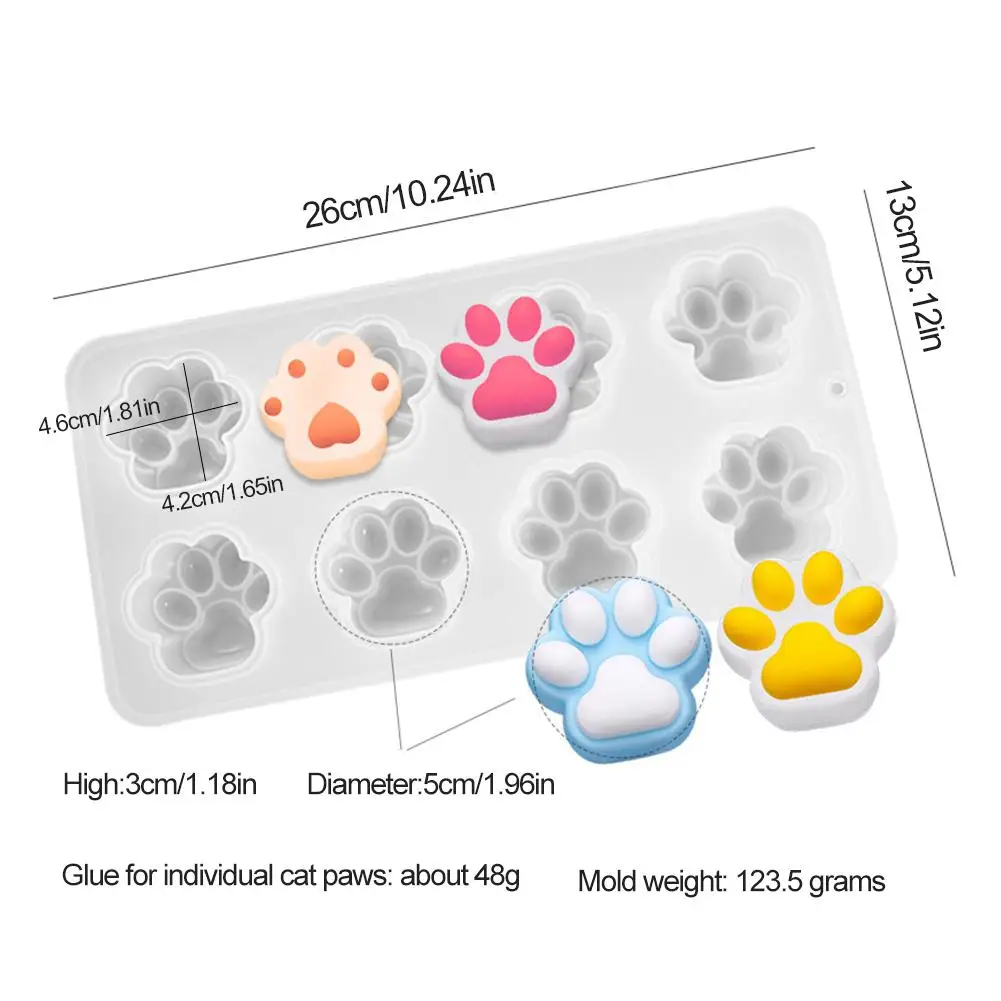 Силиконовая форма в виде симпатичной собачьей лапы кубик льда мыло помадки
