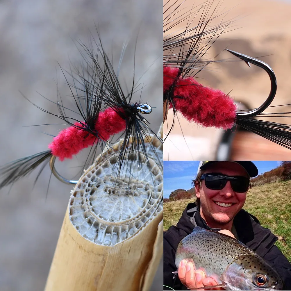 

Sougayilang 32 / 40pcs Various Dry Fly Fishing Trout Lures Set Artificial Insect Baits Fly Fishing Hooks with Fishing Box Case