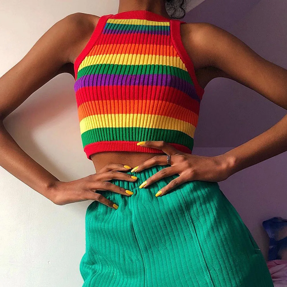 Топ на бретелях для женщин сексуальный жилет модная футболка без рукавов