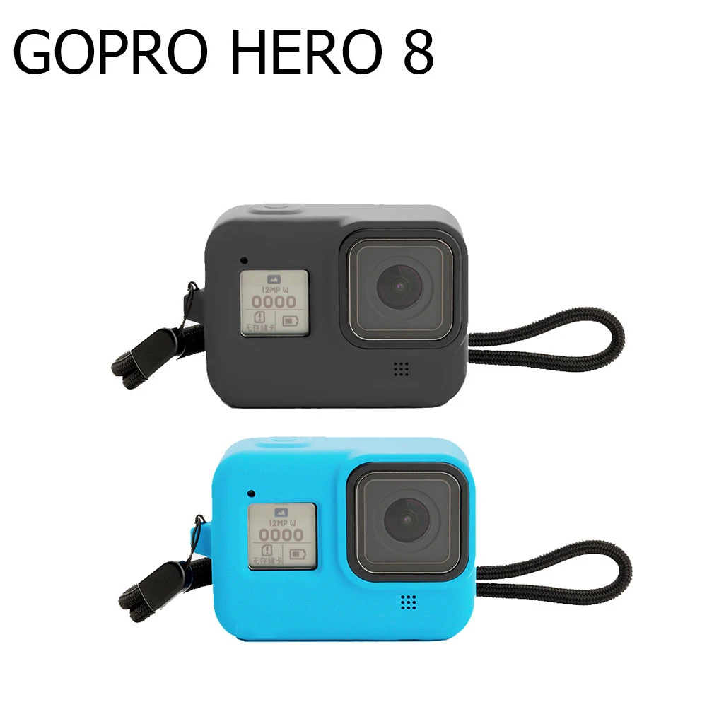 Мягкий силиконовый защитный чехол для экшн камеры GoPro Hero 8 черного цвета Go Pro