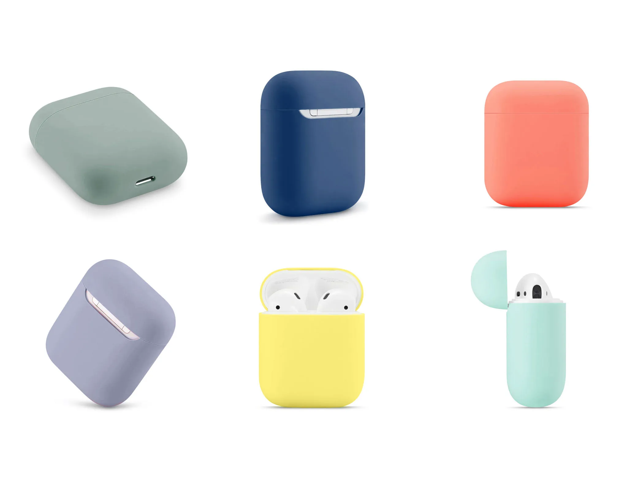 

Soft Silicone Cases For Apple Airpods 1/2 Protective Bluetooth Wireless Earphone Cover For Apple Air Pods Charging Box Bags