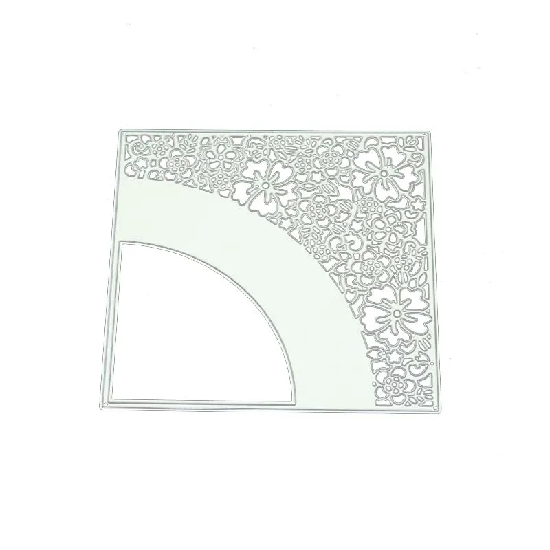 

New Arrival Metal Cutting Dies Square Flower Corner Decoration Craft Handmade Knife Mould Blade Punch Stencil Dies Cut Scrapbook