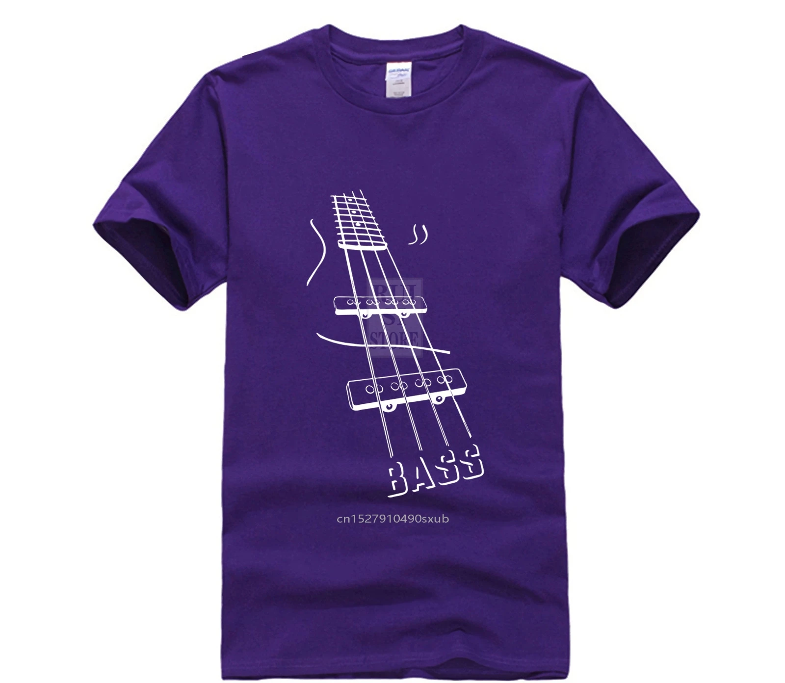 

Bass Guitar T Shirt for Men Short Sleeves 2020 Fashion Tees Crew Neck Cotton Clothes Birthday