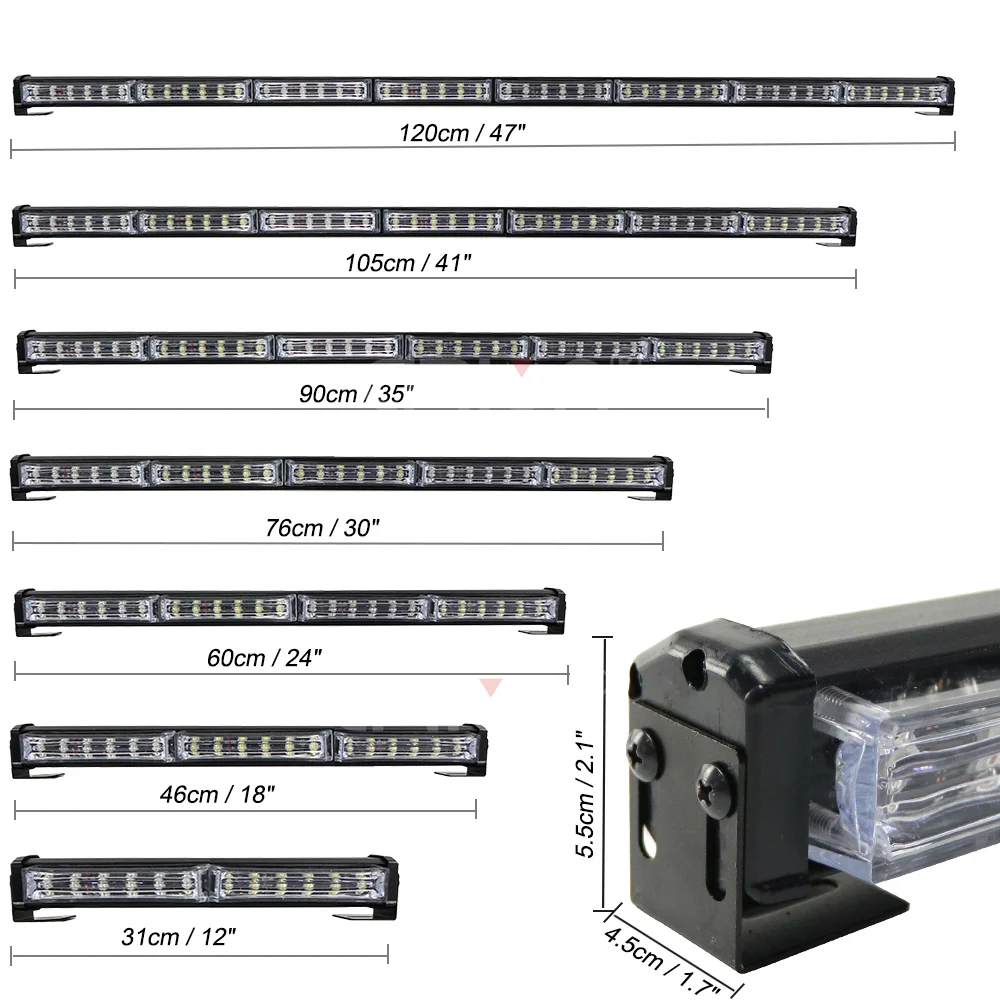 12 48LED односторонняя аварийного трафика советник Strobe Сканер светильник Бар