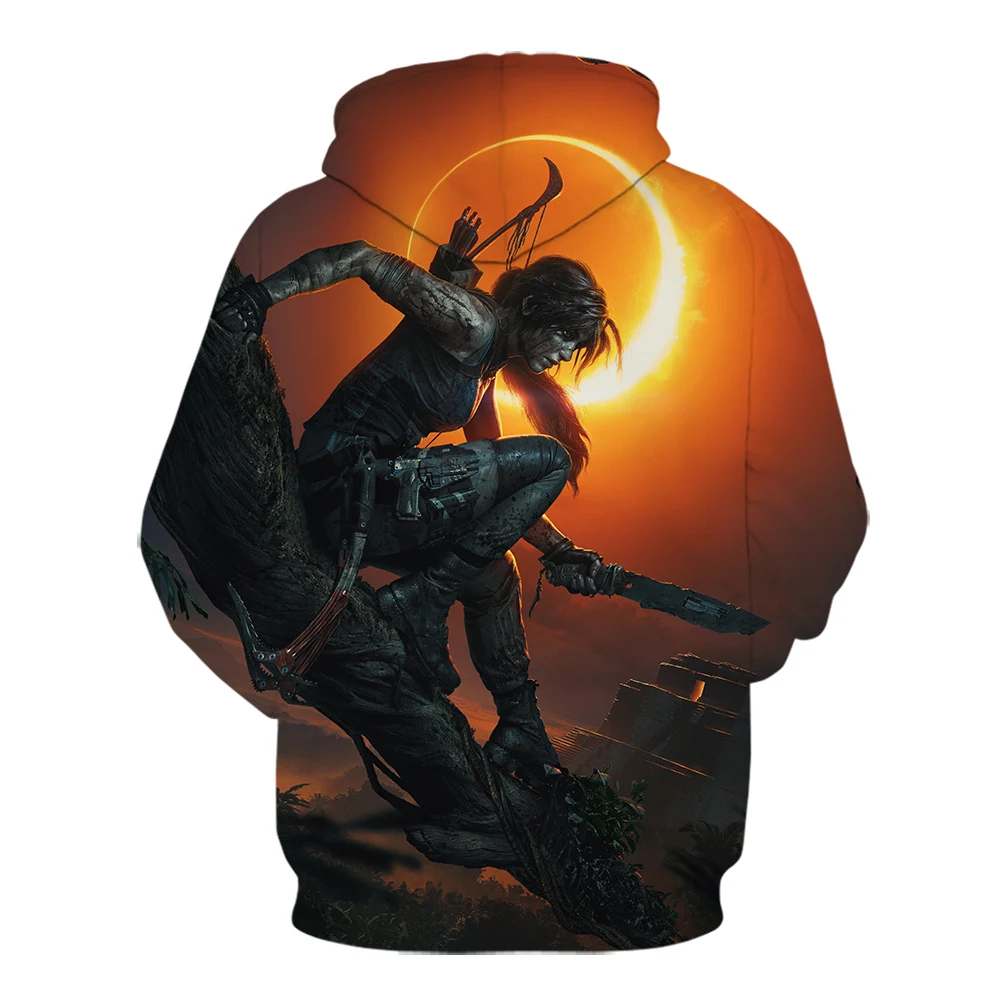 New style Yuansu American game Tomb Raider Hoodie men's fashion Sweatshirt funny printing 3D leisure tolerance Pullover coat | Мужская