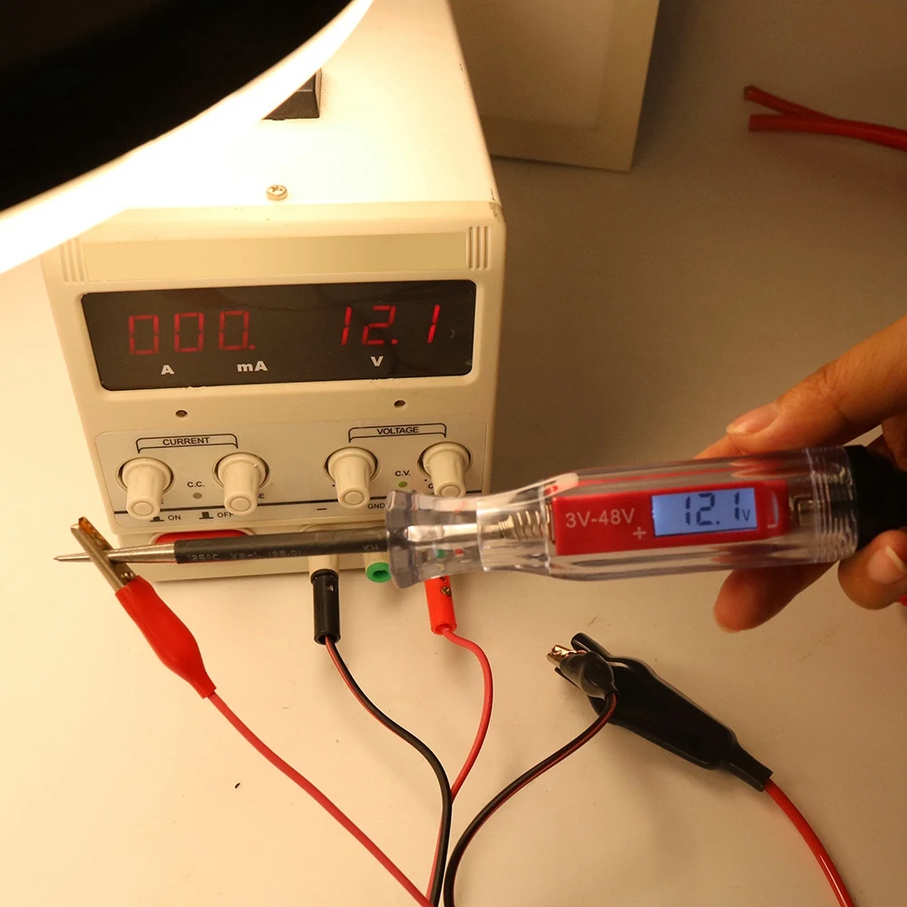 

Universal LCD Digital Car Circuit Tester Power Probe Automotive Diagnostic Tool 5-48V Electrical Light Fuse Voltage Test Pen