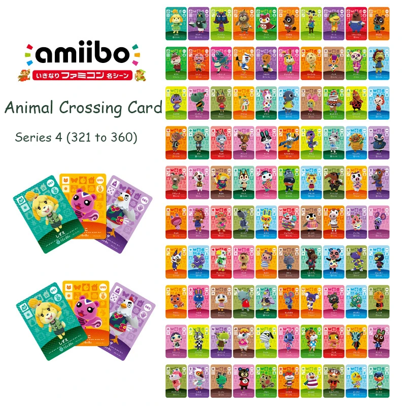 Amiibo Card серия 4 (от 321 до 360) для NS 3DS игровой коммутатор New Horizons Lolly Fang Villager Amibo| |