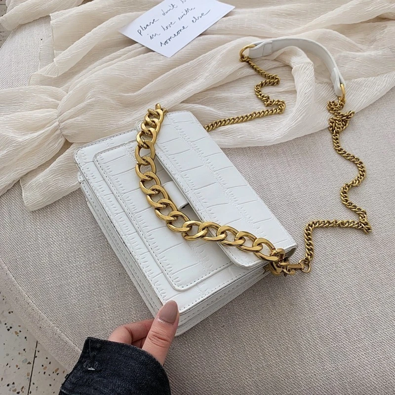 Роскошные женские сумки, Дизайнерские Сумки из искусственной кожи аллигатора, маленькие сумочки с цепочками для девушек, винтажные сумки через плечо для женщин