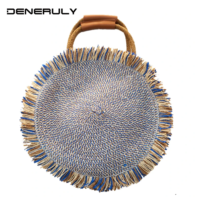 

Круглый ротанг сумка для женская пляжная соломенная шляпа Сумки Роскошные Летние Высокое качество bolso paja Bolso Mimbre Strandtas Bolso рафия