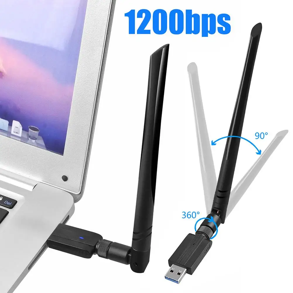 Беспроводной 1200 Мбит/с WiFi маршрутизатор адаптер 2 4/5 ГГц двухдиапазонный USB 3 0