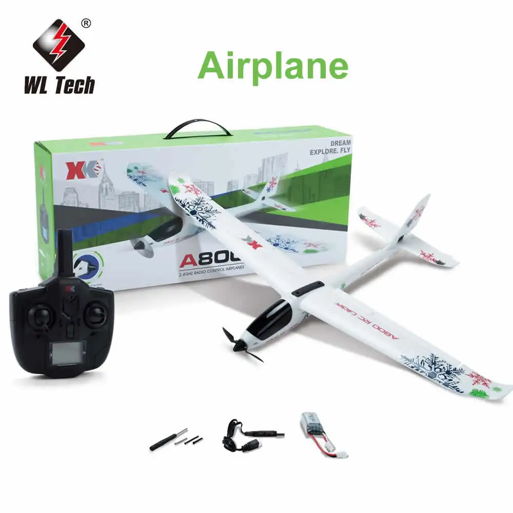 

WL XK A800 5-channel RC Plane Forward-pull Fixed-wing Remote Control Aircraft Glider 3D6G Switch Kid's Toy airplane rc