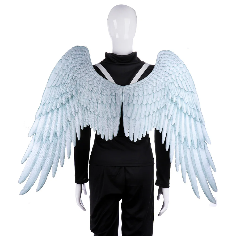 

✅2021 Halloween 3D Angel Wings Mardi Gras Theme Party Cosplay Wings For Children Adult Big Large Black Wings Devil Costume