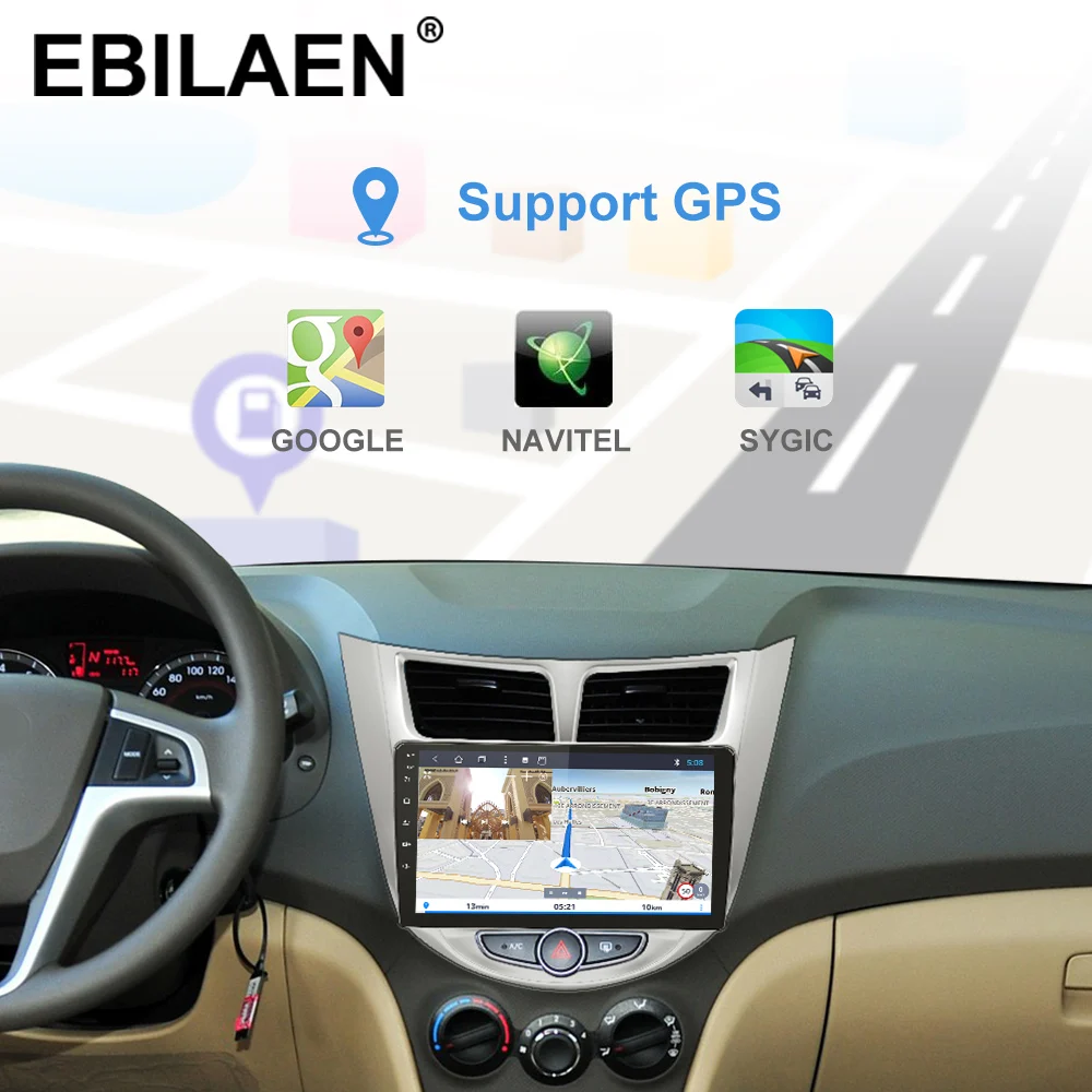 YUEMAIN автомобиля Радио Мультимедийный проигрыватель для Hyundai Solaris Accent verna 2Din Android 8,1 автомобильное радио с GPS навигации видео-и аудиорегистратор