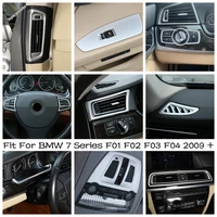 window lift head light lamp button steering wheel cover trim matte for bmw 7 series f01 f02 f03 f04 2009 2015 accessories