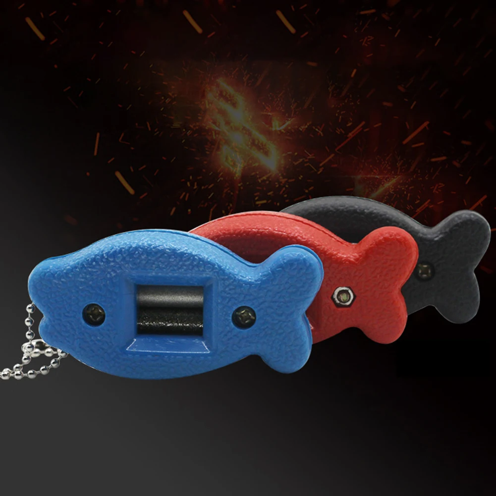 Repair Accessories Edge Maintenance Fish Shape Hockey Blade Skate Sharpener Double Grinding Heart Ice Diamond Hand Held Tool |