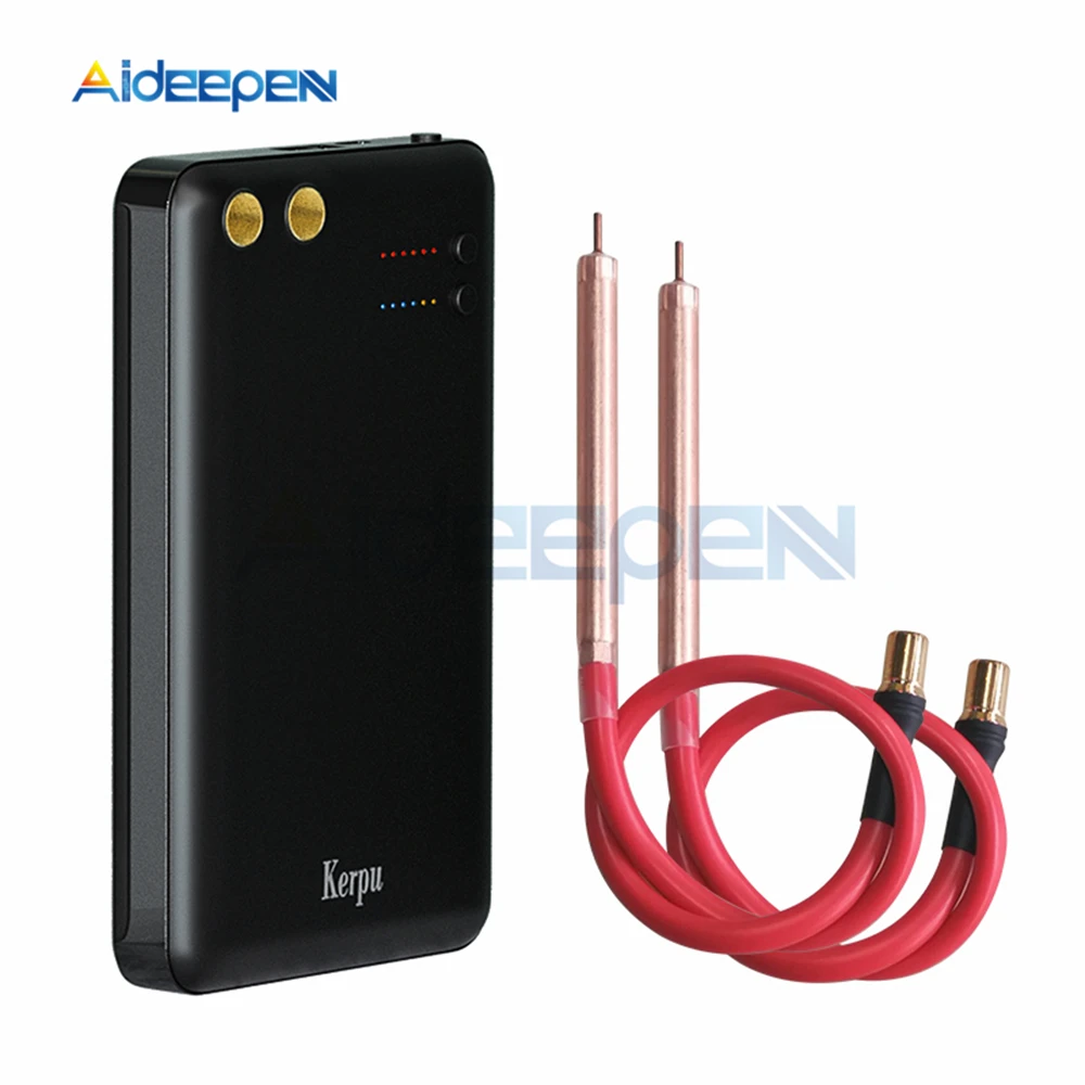 

Adjustable 6 Gears Protable Spot Welder 5000mAh Lipo Include For Max 0.15mm Nickel Strip Spot Welding Machine 18650 21700