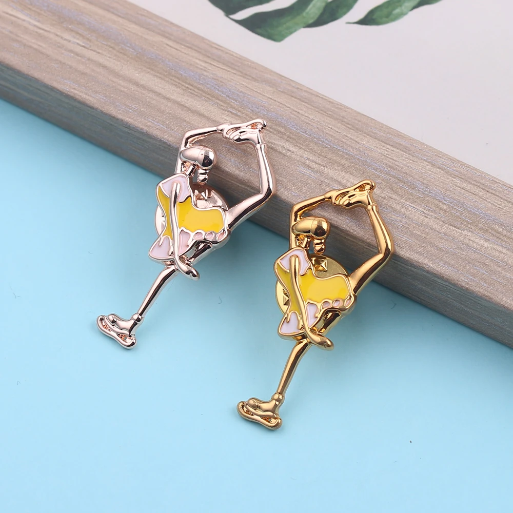 Женская Брошь с эмалью в виде лебедя и озера | Украшения аксессуары