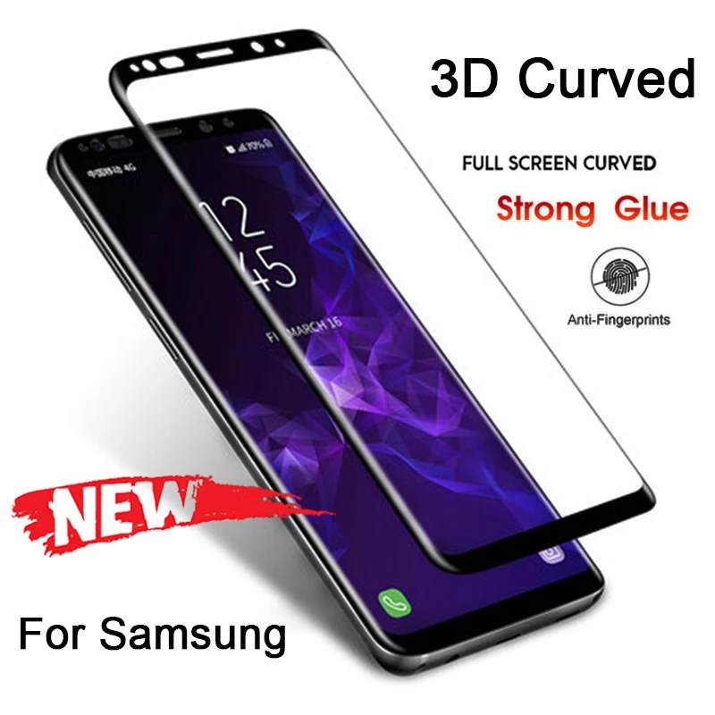 3D жесткое Защитное стекло для экрана телефона Samsung S10 9H HD закаленное Galaxy S8 S9 Plus Note 8