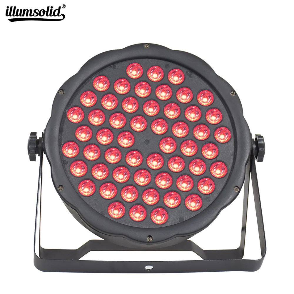 

54x3W RGBW LED Flat Colorful Par Light DMX512 Control For DJ Live Disco Family Party Bar Stage Effect Light Fast Shipping