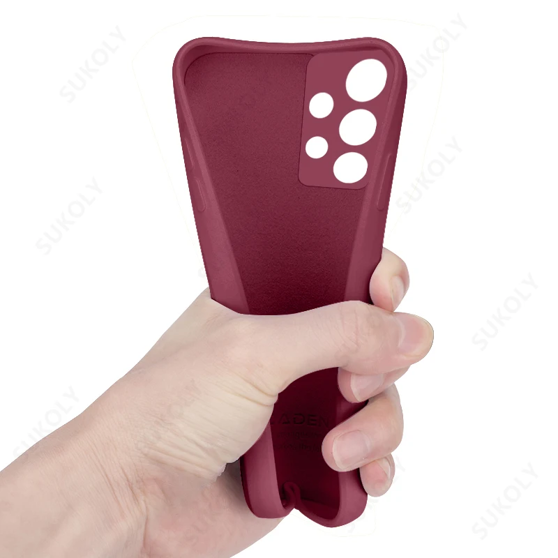 Camera Protect Liquid Silicone Case For Samsung A53 A52 A72 A32 4G A21S A54 A50 A70 A71 A51 S23 S20 S21 FE S22 Ultra Plus Cases