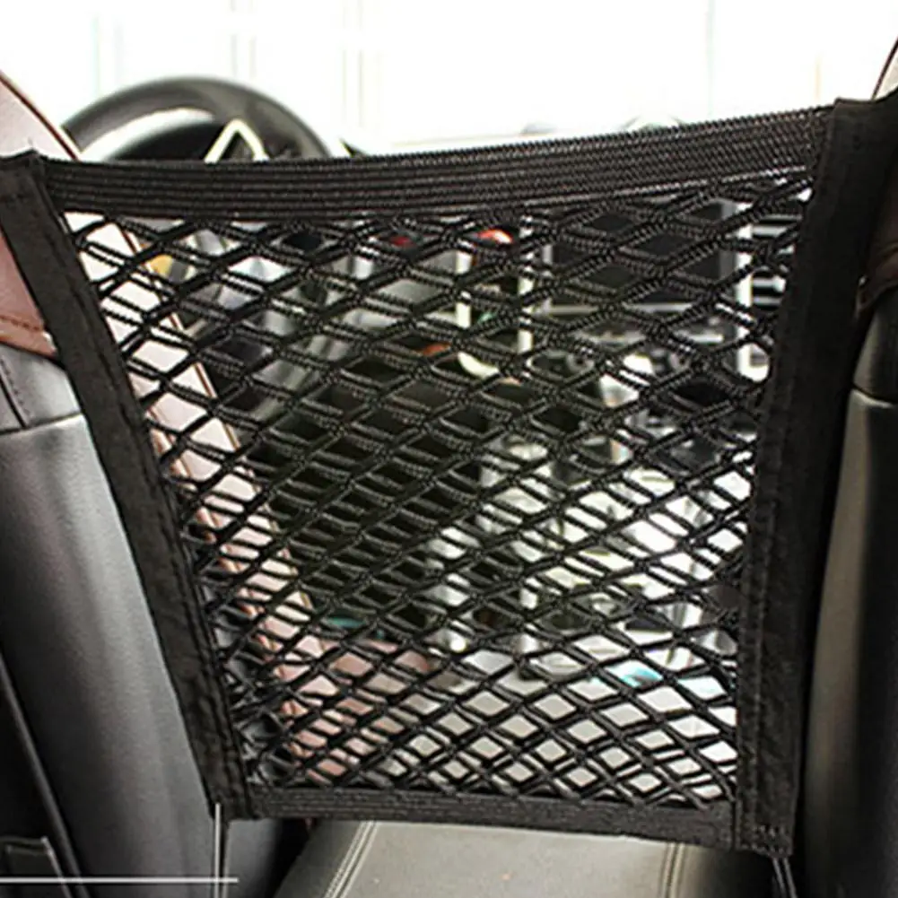 

Car Seat Back Storage Rack Elastic Luggage Rack Car Shape Mesh Storage 19*10*7cm D4E5