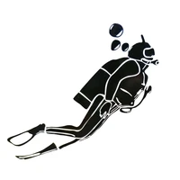 scuba diver vinyl decal for diving tank fins personalized stickers for diving tank novelty decals for fins cars boat
