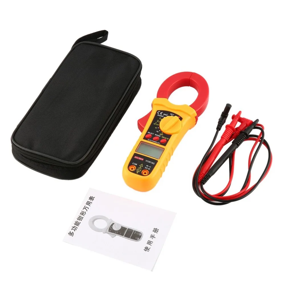 Ручной цифровой клещи мультиметр AC/DC Вольт Напряжение тока NCV тестер