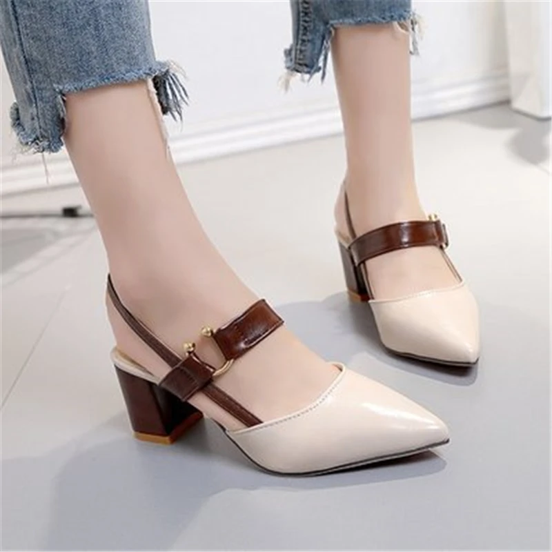 

Siddons Runway Women Summer Sandals Pointed Toe Sexy High Heels Pumps 2020 Ladies Party Wedding Shoes Woman Chunky Heels Sandals