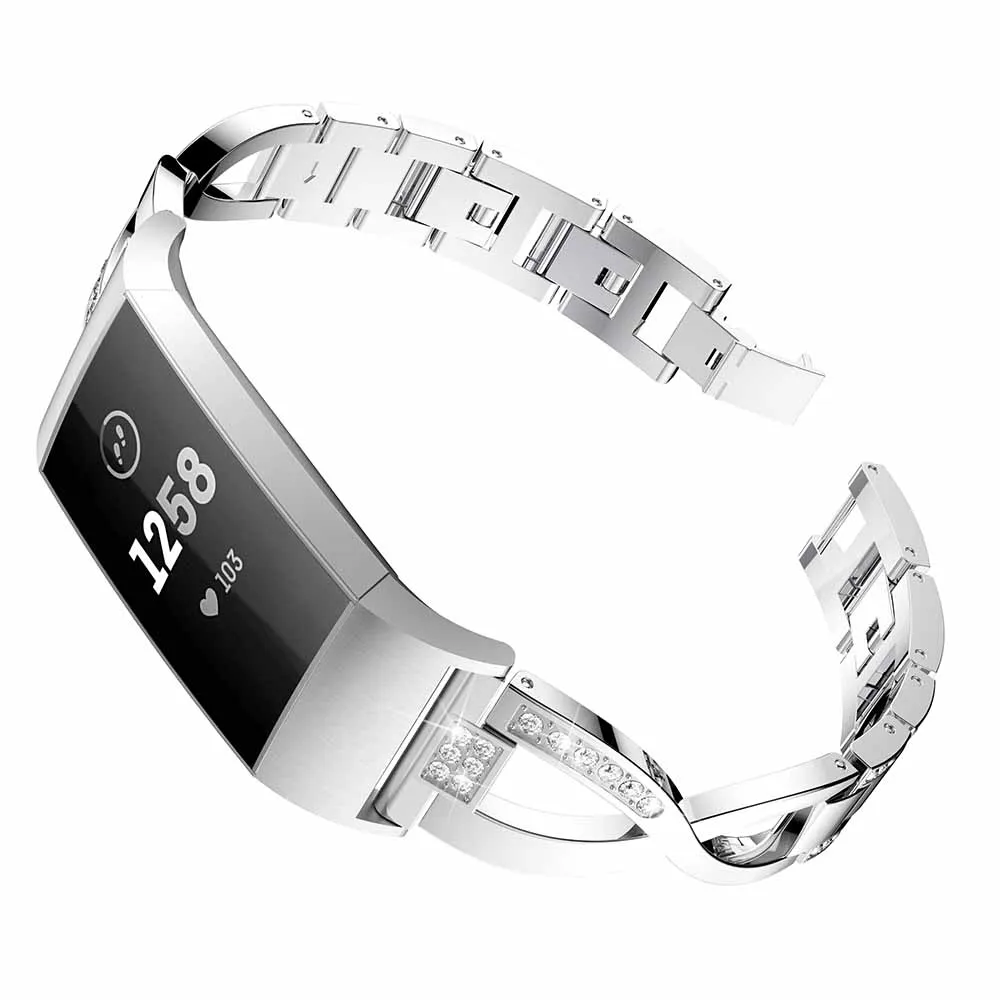 Новые металлические ремешки для Fitbit Charge 3 Band браслет из нержавеющей стали