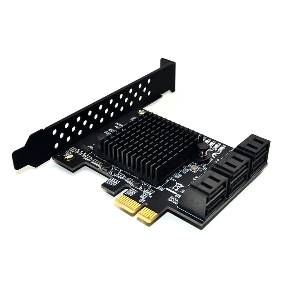 Плата расширения PCI E на Sata3.0 6 портов ГБ карта IPFS жесткий диск чип 88SE9215