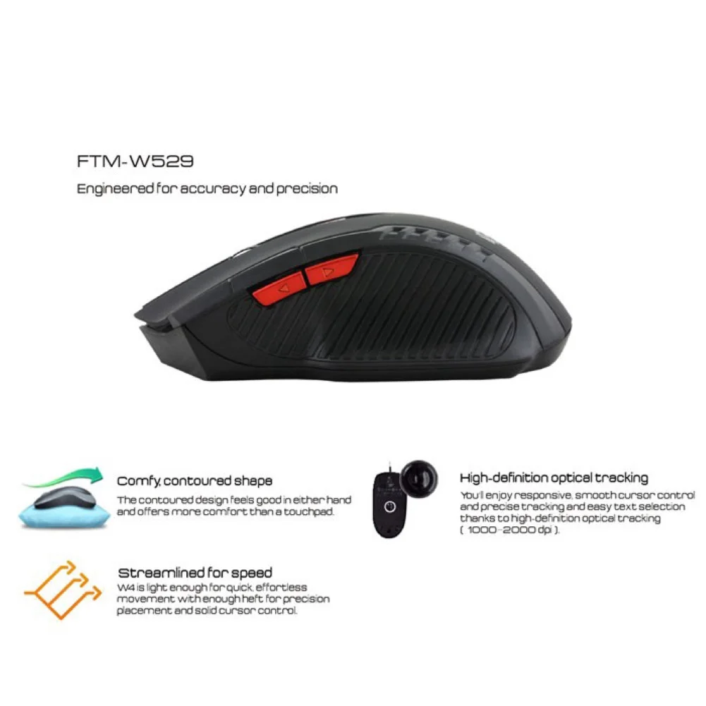 Gaming Mouse Wireless Optical 1600DPI 2.4G Ergonomic Gamer USB Receiver Mause For PC Laptops игровая мышь | Компьютеры и